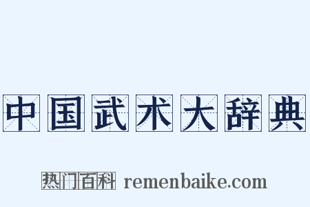 中国武术大辞典是什么意思的图片